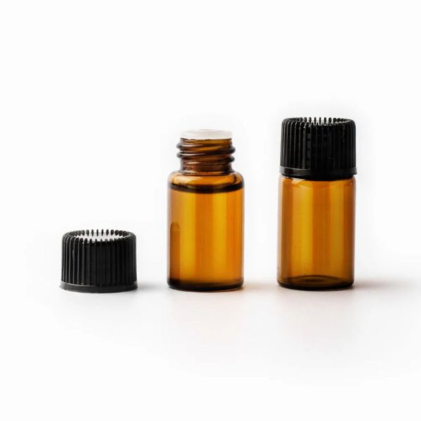 Скляний флакон – пробник для ефірної олії ємкістю 3 мл із затемненого скла