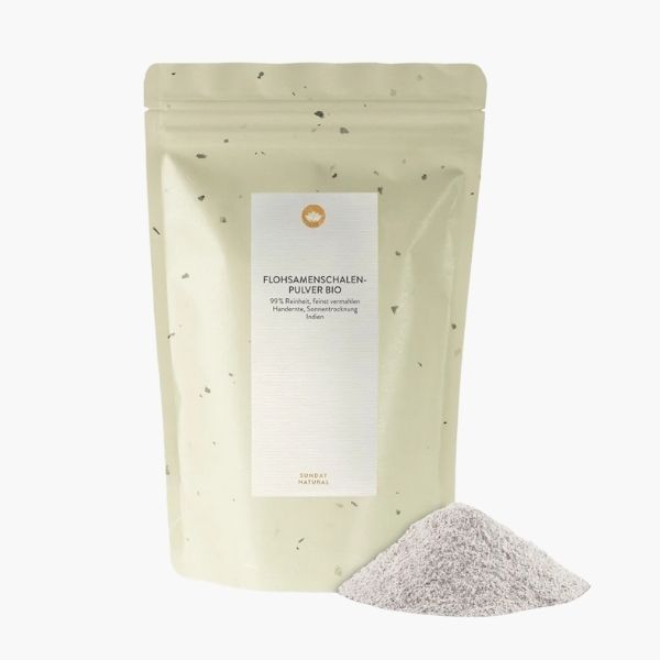 Sunday Organic 99 % Псиліум порошок — очищений органічний порошок псиліуму | Organic Psyllium Husk Powder | 400 г