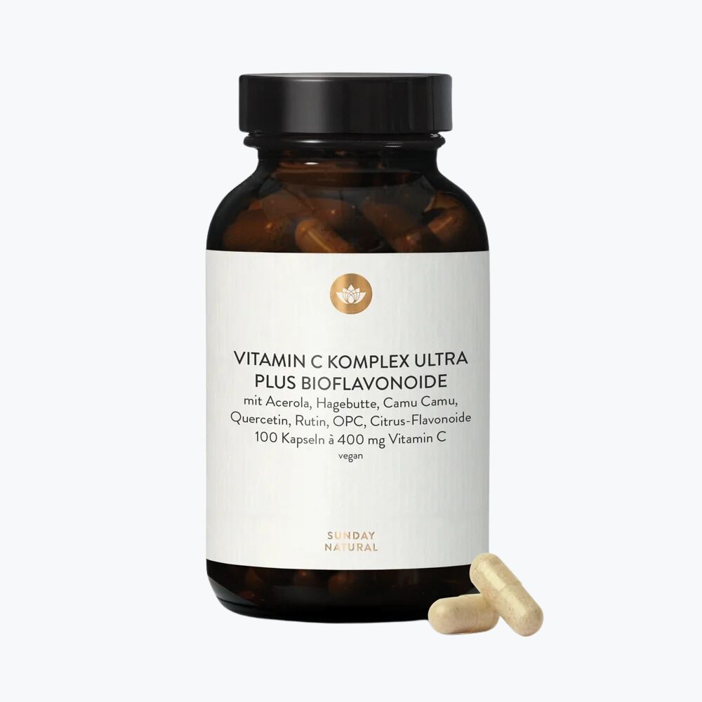 Комплекс вітаміну С Ultra з біофлавоноїдами від Sunday Natural | Vitamin C Komplex Ultra Bioflavonoide | 100 капсул