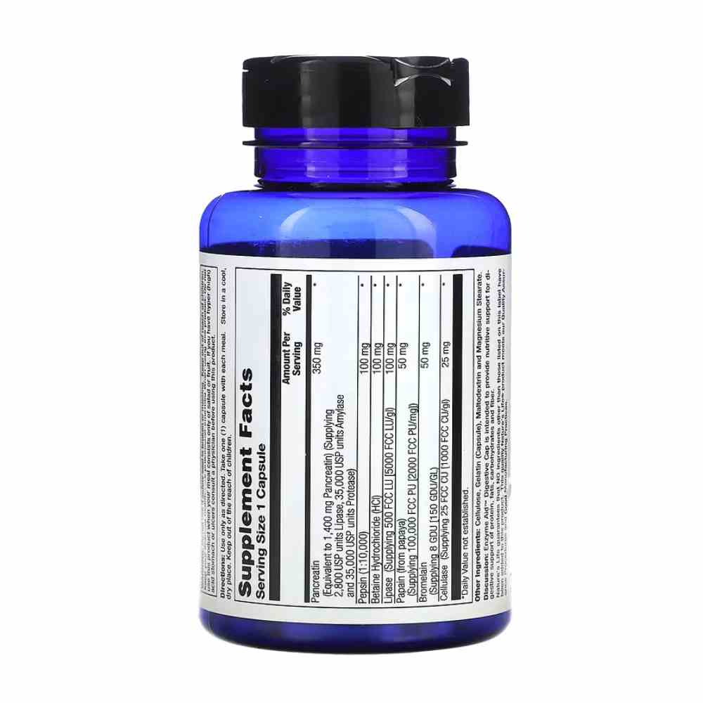 Enzyme Aid Digestive – пищеварительные ферменты от Nature’s Life состав