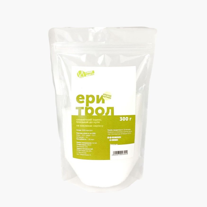 Ерітрітол від Смак Життя – натуральний цукрозамінник для здорового способу життя