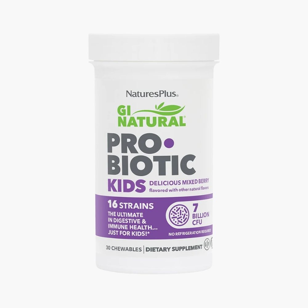 Пробіотики для дітей від 1 року | NaturesPlus GI Natural Probiotic Kids, Delicious Mixed Berry | 30 капсул
