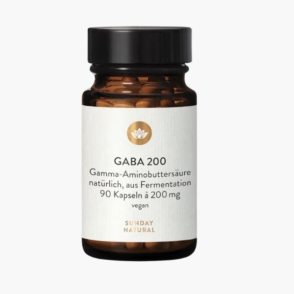 Веганські капсули GABA від Sunday Natural — натуральна підтримка нервової системи | GABA 200mg 90 капсул