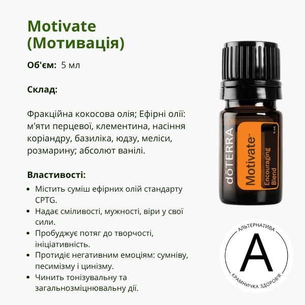 Ефірна олія Мотивація від ДоТерра | Motivate Encouraging Blend DoTerra | 5 ml