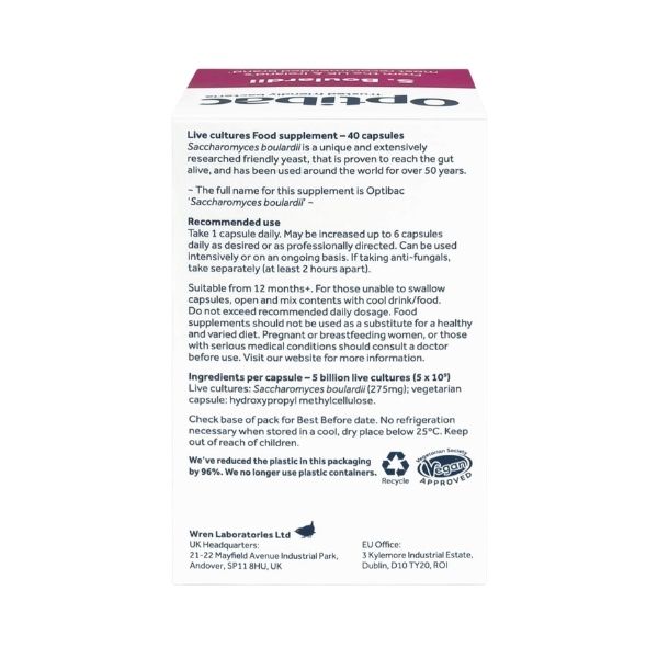 Пробіотик Saccharomyces Boulardii від Optibac