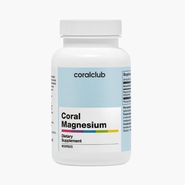 Coral Magnesium — магній тауринат і гліцинат для нервової системи, серця та м’язів | Coral Club | 90 капсул